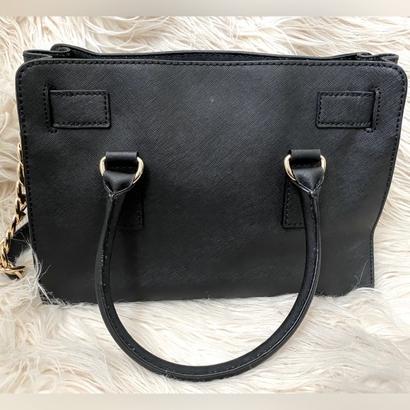 EUC Black & Gold Michael Kors Saffiano “Hamilton” Tote - Picture 2 of 7